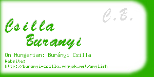 csilla buranyi business card